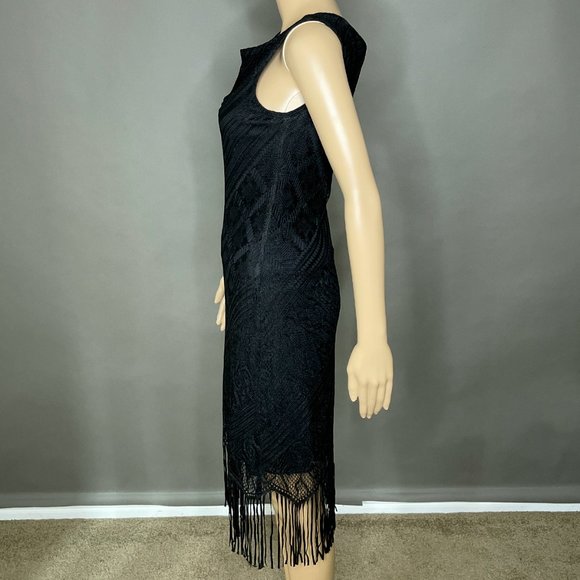 Sassy Black Dress with Lace Design Size Medium - Picture 5 of 14